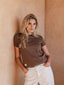 Brown Basic Femme T-shirt