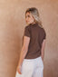 Brown Basic Femme T-shirt