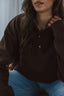 Dark Brown Polo Sweater