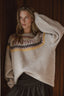 Beige Oversized Ski Knitted Sweater